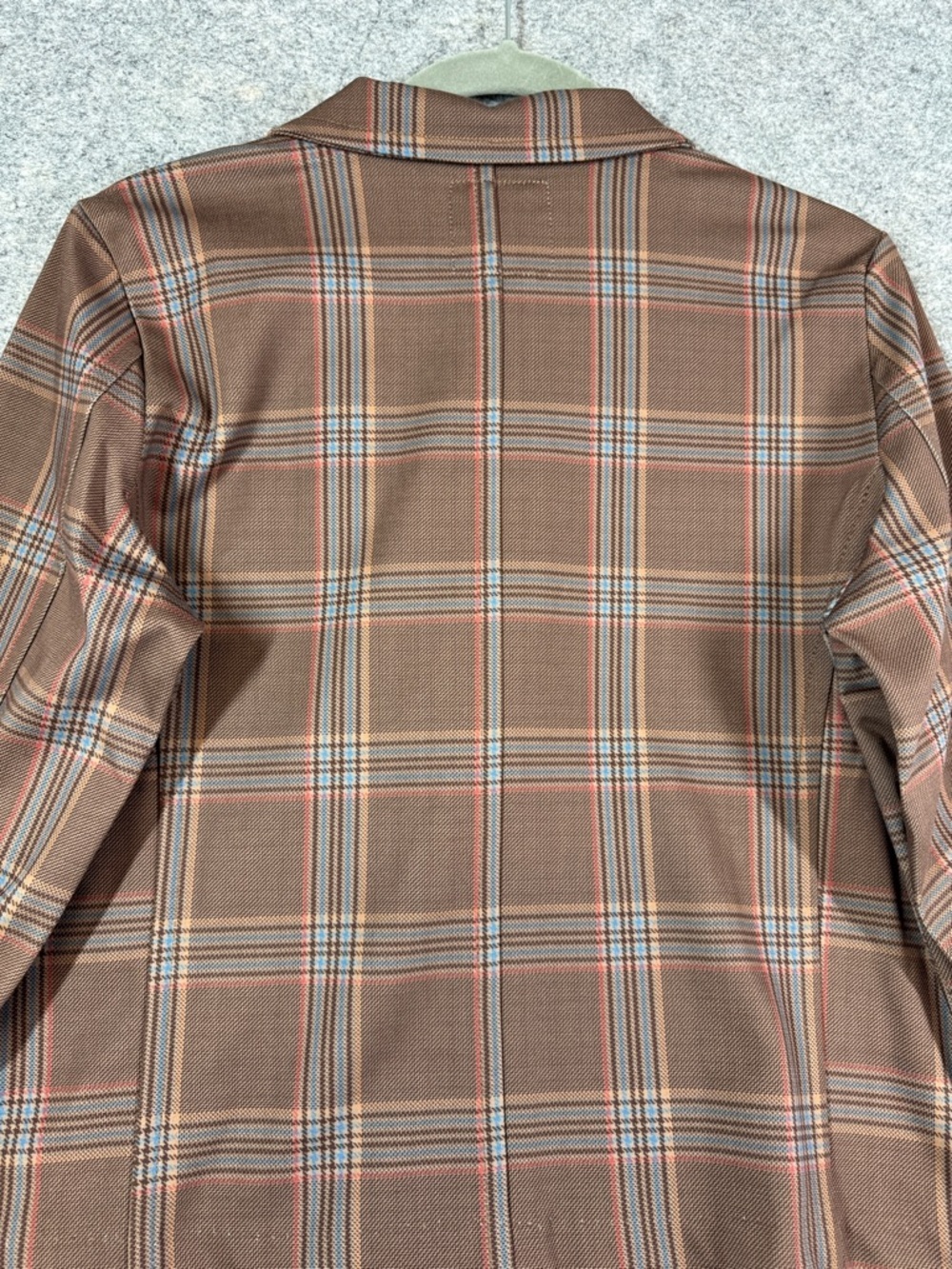FDJ Brown Plaid Cropped Boxy Blazer Size 6 Tailored Preppy Chic Jacket Academia - Picture 11 of 13